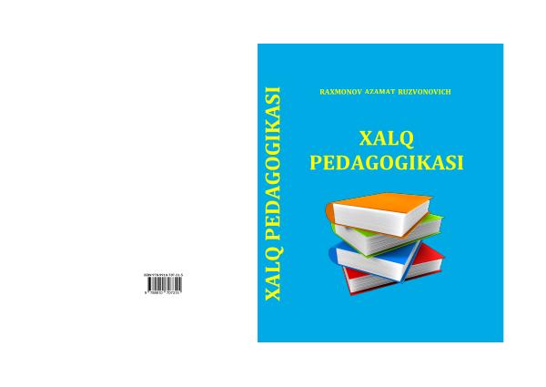 Raxmonov Azamat Ruzvonovich Xalq pedagogikasi darslik